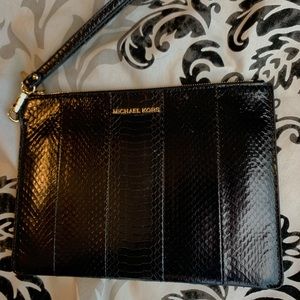 Michael Kors Genuine snakeskin zip pouch
